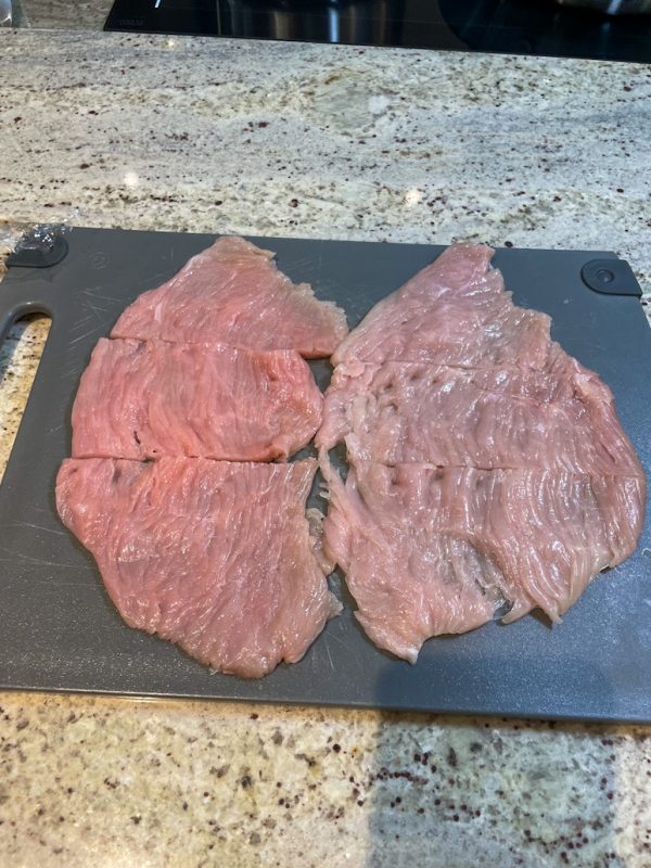 Schnitzel teilen