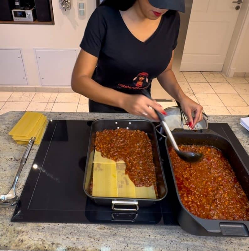 zweite Schicht Bolognese Sauce