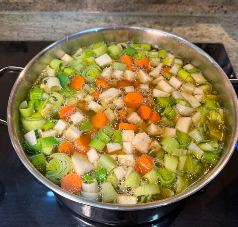 Gemüseeinlage separat kochen
