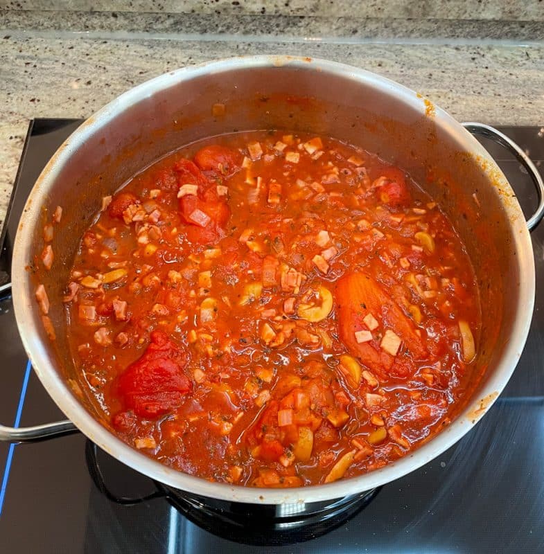 Soße für überbackene Pasta