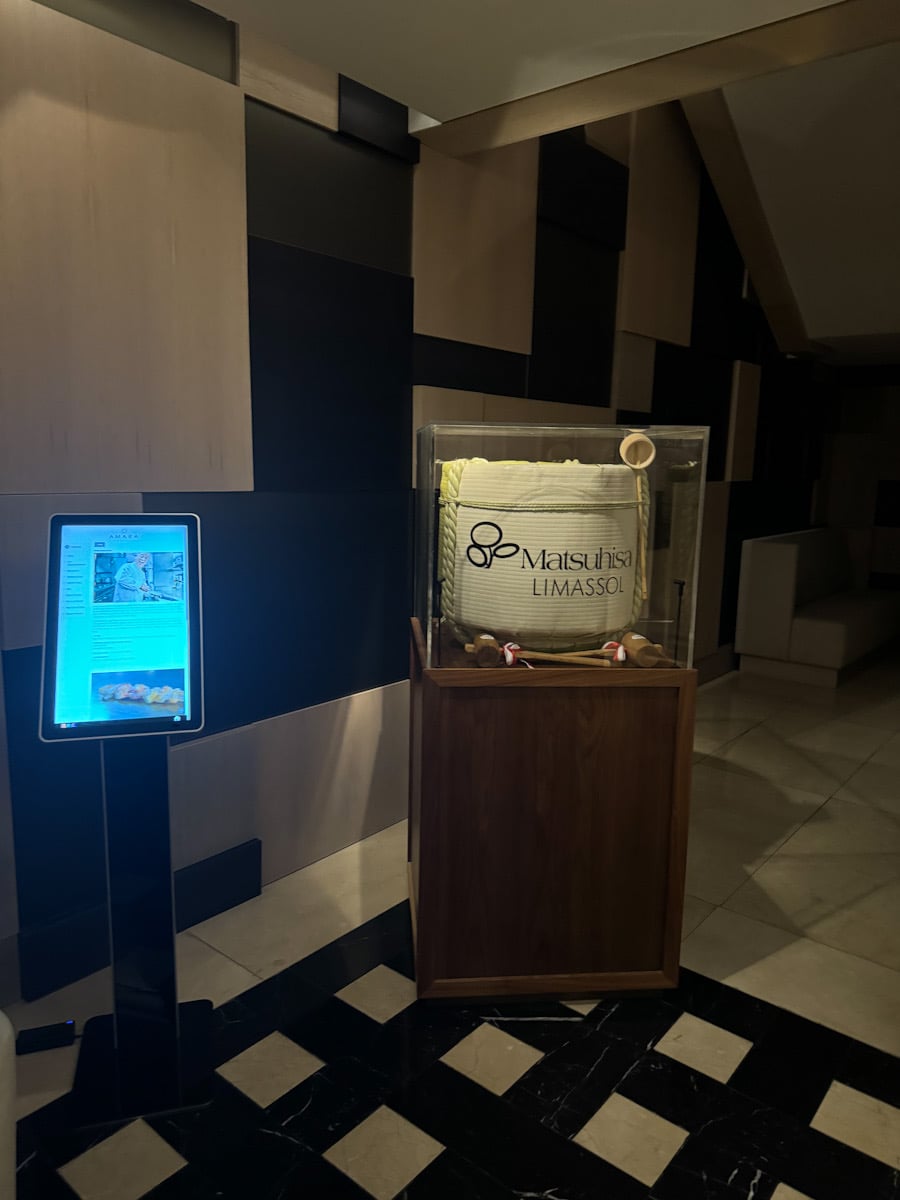 Eingangsbereich im Matsuhisa Limassol mit stilvollem Interior
